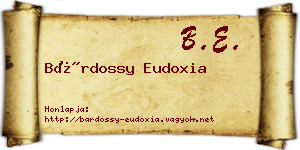 Bárdossy Eudoxia névjegykártya